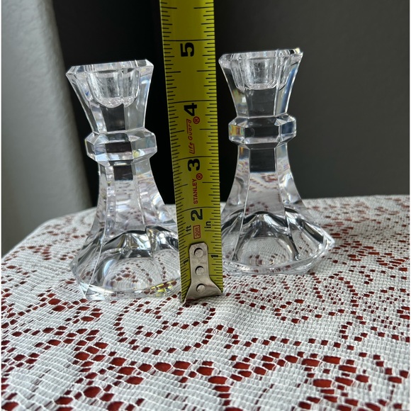 Vintage Crystal taper holders - Picture 3 of 9